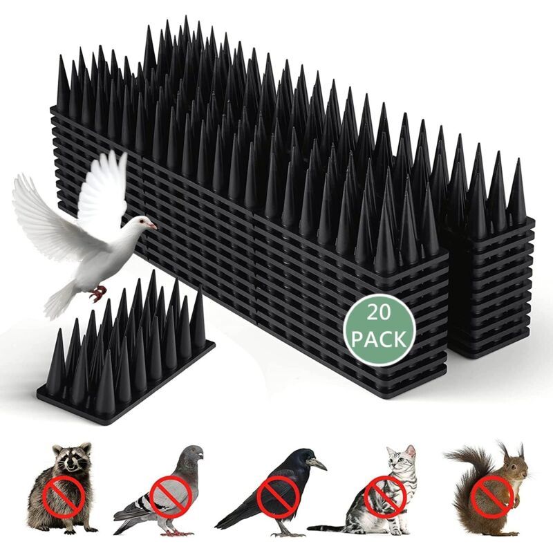 Meter Lange Taubenabwehrspitzen – 20 Stück Aus Uv-beständigem Kunststoff – Vogel- Und Katzenabwehr – Einfache Montage An Balkonen Und Fenstern