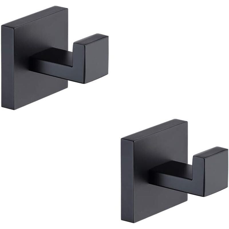 Quadratischer Haken Aus Edelstahl 304 Für Das Badezimmer – Matte Oberfläche – Schraubenlose Wandmontage – Für Handtücher Und Hüte