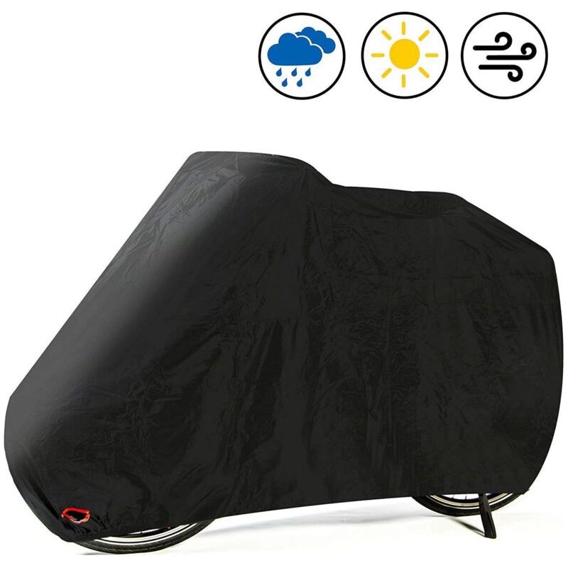 Wasserdichte Fahrradabdeckung – Reißfestes, Beschichtetes Polyester – Maße 200 X 70 Cm – Diebstahlsicher Mit Robustem Verschluss