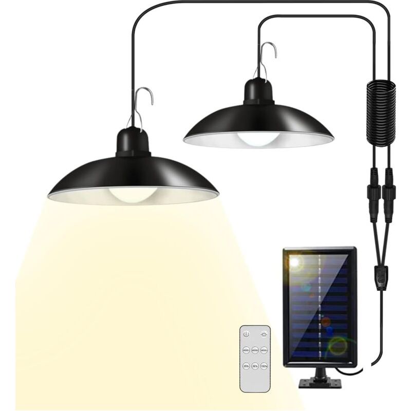 X Solar-hängeleuchten Für Den Außenbereich, Ip44 Wasserdicht, 30 Leds Mit Fernbedienung Und 3 M Kabel, Warmweißes Licht 3500k Für Garten, Terrasse, Garage.