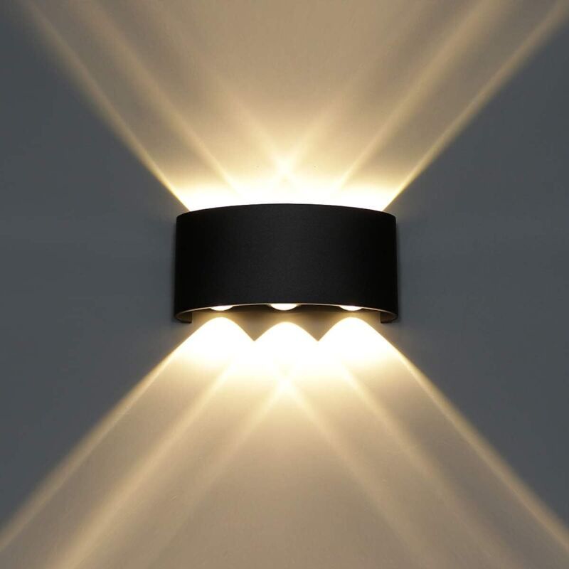 Wasserdichte 6-w-led-wandleuchte – Warmweiß – Aluminium – Ip65 – Für Badezimmer, Veranden, Treppenhäuser – Verdeckte Wandmontage