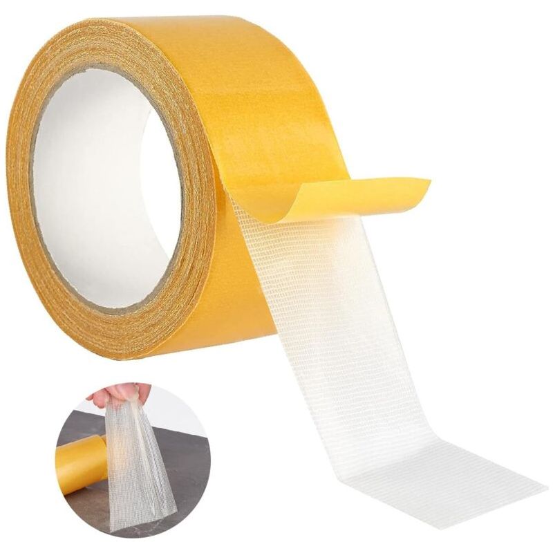 Extrem Starkes, Doppelseitiges Klebeband 30 Mm X 10 M – Transparenter Klebstoff Für Teppiche Und Fußmatten – Rückstandsfrei Entfernbar