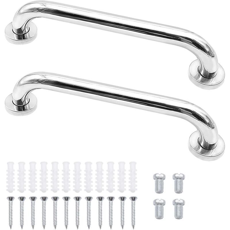 Rutschfester Haltegriff Aus Edelstahl 304 – 30 Cm – Maximale Belastung 150 Kg – Wandmontage Für Badezimmer