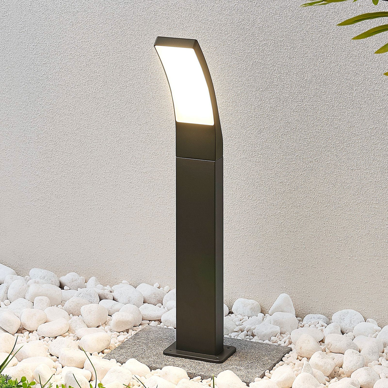[neuwertig] B-ware Lindby Wegeleuchte Gartenleuchte Ilvita Led Pollerleuchte Anthrazit 60cm Ip54