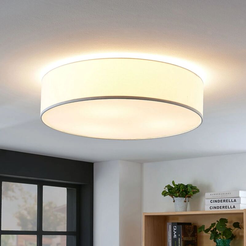 [gebraucht] B-ware Lindby Gordana Fabric Ceiling Lamp In White, 57 Cm