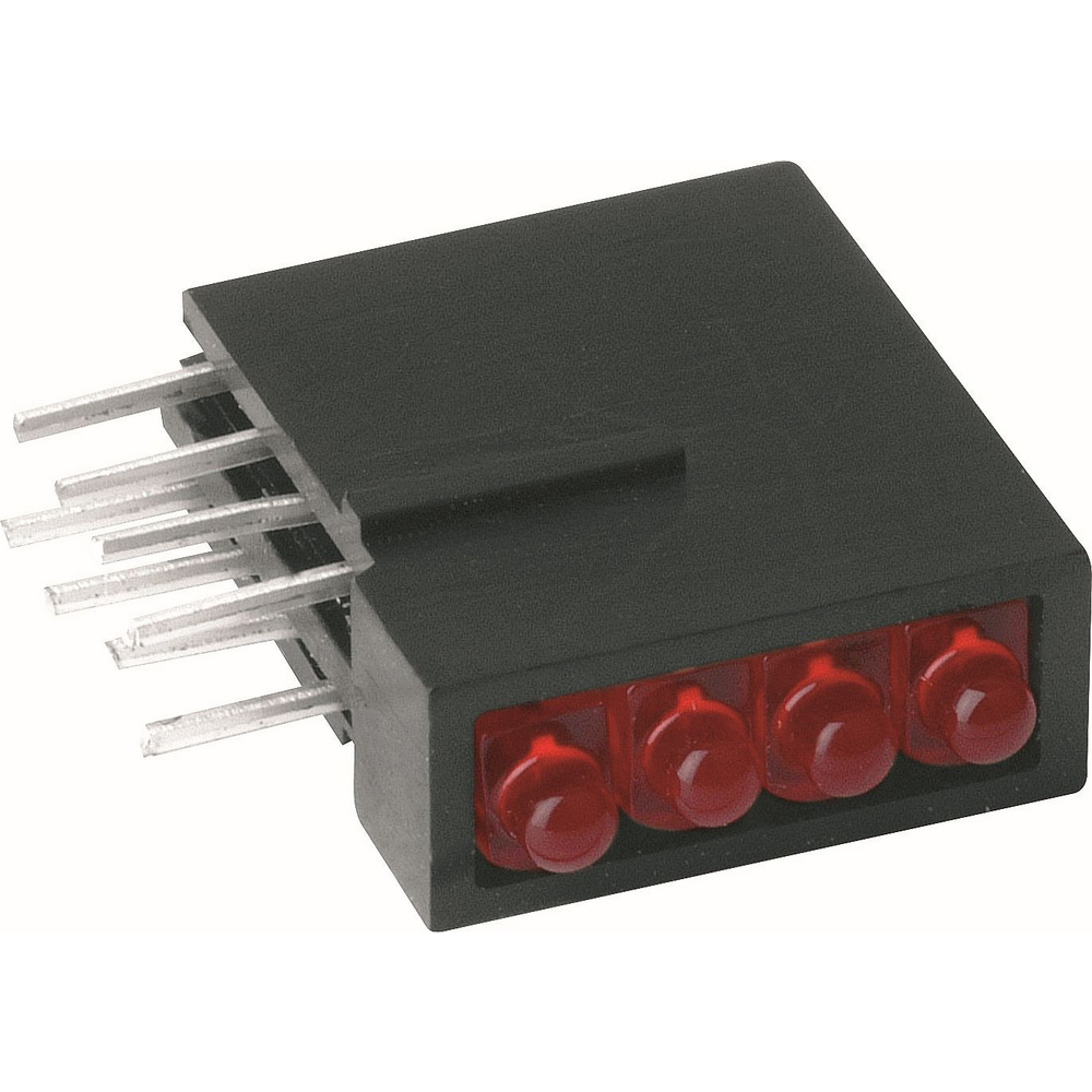 Mentor Mehrfach Led-anzeige D.2400y Led-baustein 15.1 Mm Gelb 3 Mm 17 Mcd 20 Ma 2.1 V R=4-fach, Rm=2