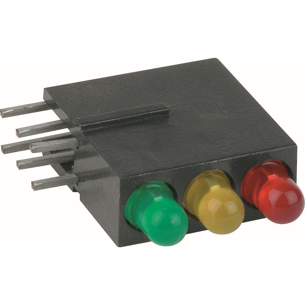 Mentor Mehrfach Led-anzeige 1882.8881 12.5 Mm Rot, Gelb, Grün, 20 Mcd 20 Ma 2.2 V R=3-fach, Rm=3,87