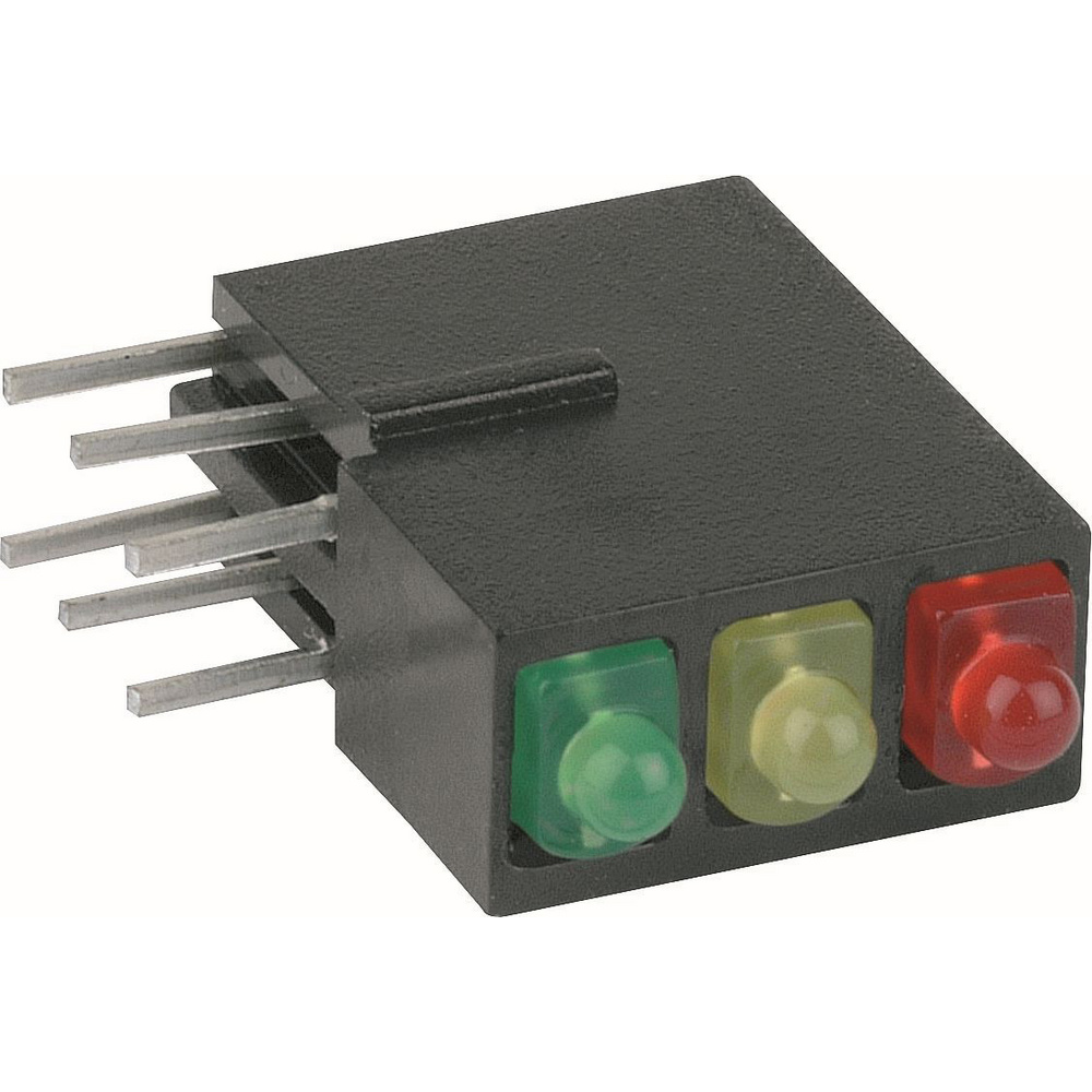 Mentor Mehrfach Led-anzeige 1905.8880 Led-baustein 12.5 Mm Grün 3 Mm 17 Mcd 20 Ma 2.2 V R=3-fach, Rm