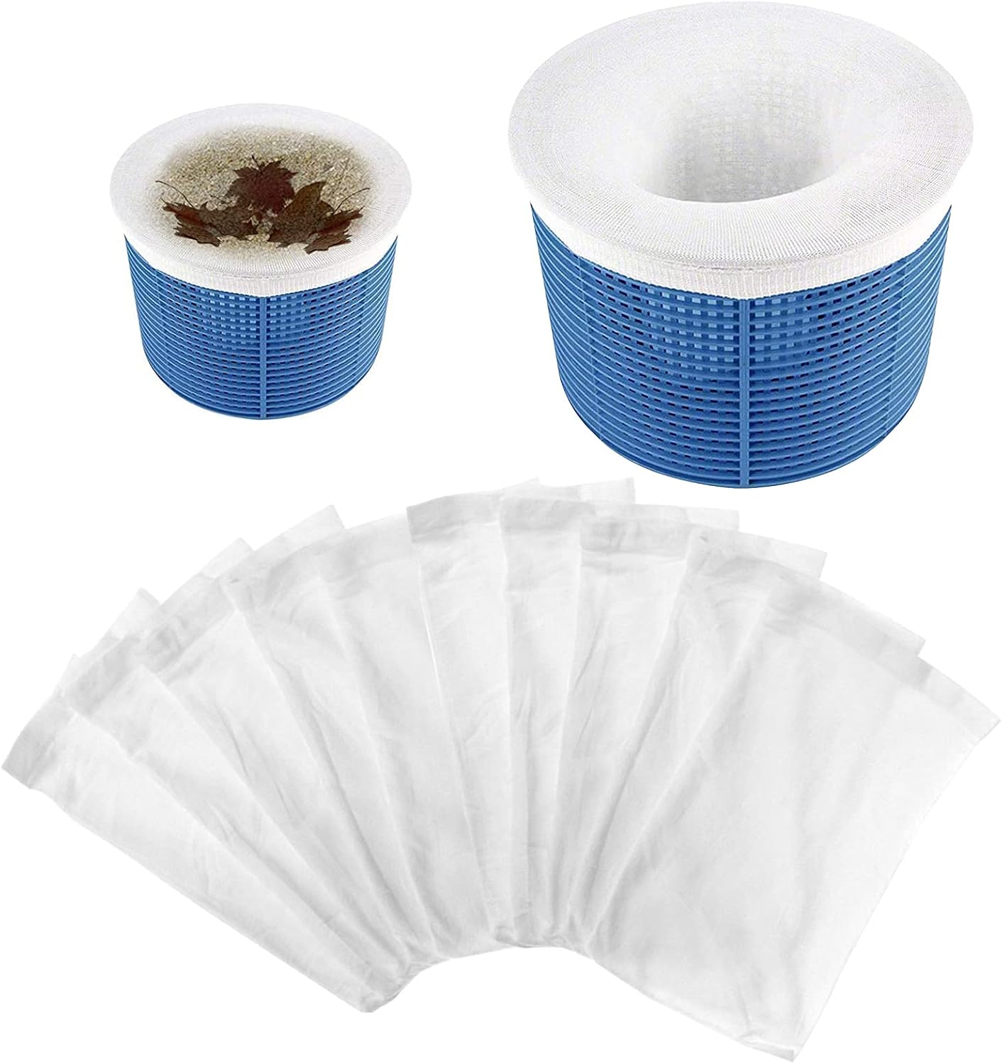 Filetbeutel Zum Abschäumen/filtern Des Schwimmbades (10er-packung) – Halten Sie Die Feuilles Und Den Garten Ihres Eigenen Schwimmbades Zurück.