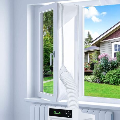 500 Cm Fensterdichtungsset, Wasserdichtes Set Für Tragbare Klimaanlagen, Bohren Erforderlich, 210d Uv-beständiges Polyester, Integrierter Reißverschluss.