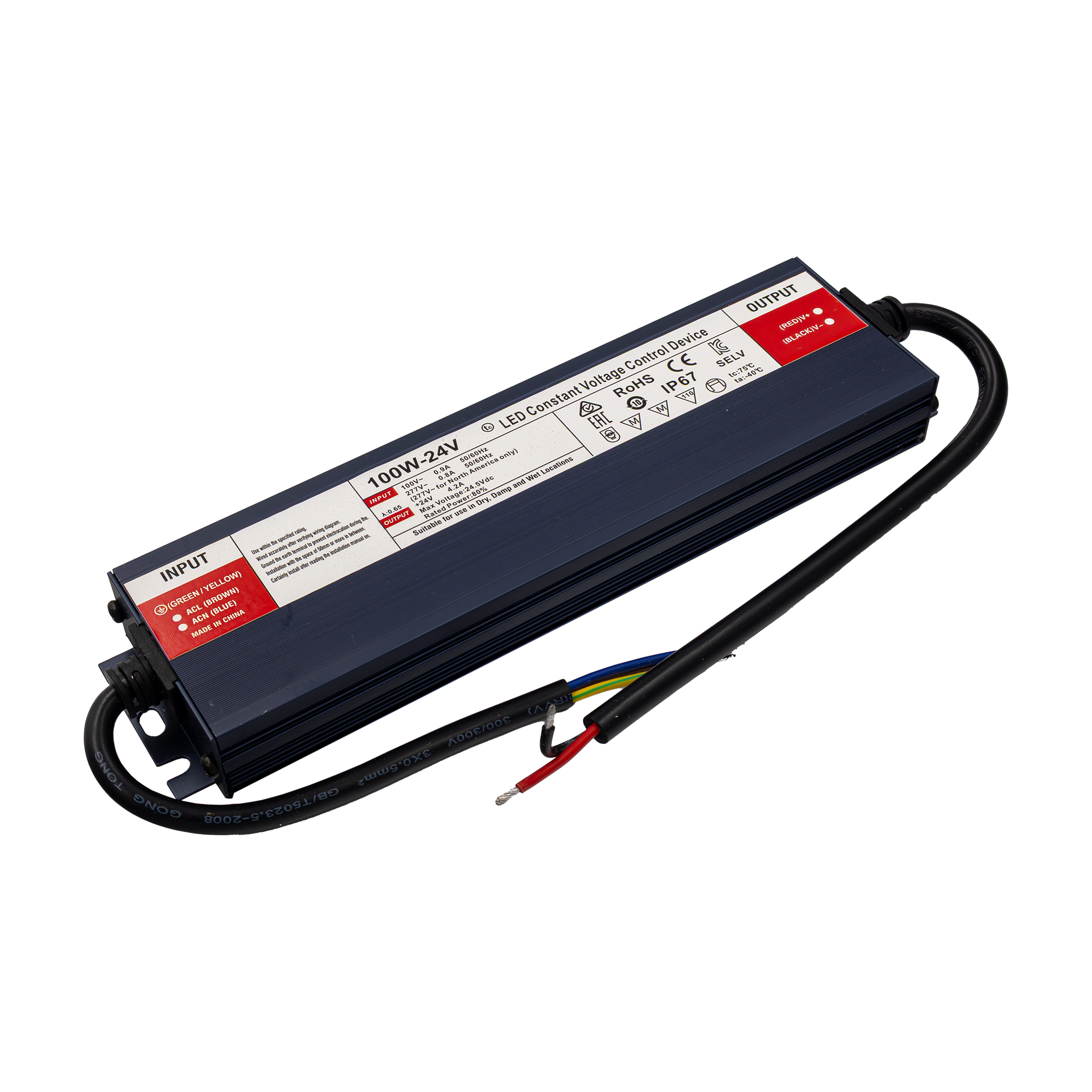 Wasserdichtes Netzteil 24vdc 100w Ip67