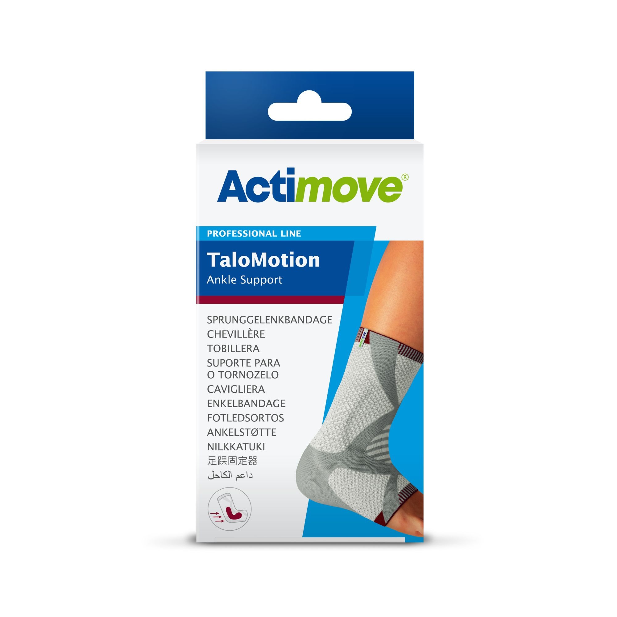 Actimove Pro Knöchelorthese Mit Medizinischer Kompression, Größe S (rechts), Weiß (7348713) (k=12)