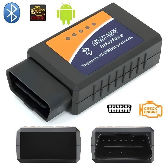 Motordiagnosegerät – Elm – Elm327 – Bluetooth – Universal – Schwarz