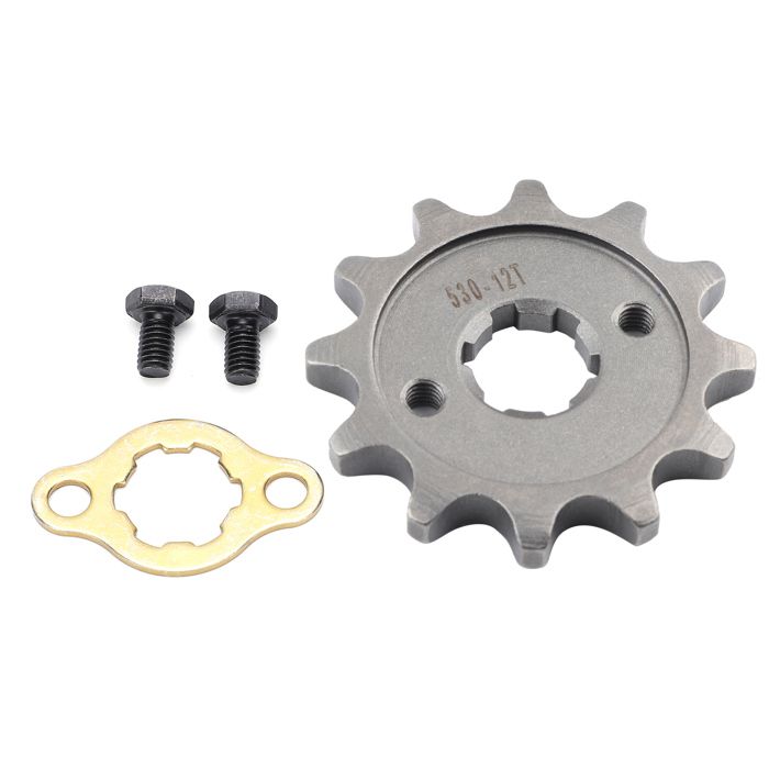 17mm/30mm Ritzel Für Vorderradantrieb Mit Befestigungsmaterial, Legierter Stahl, 12 Zähne, Geeignet Für 530er Kette.