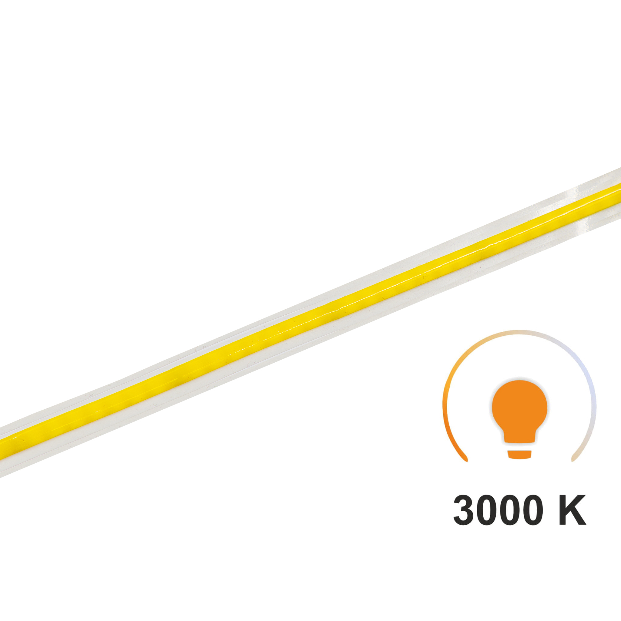 Led-streifen 1 M Cob 220 V 3000 K 288 Leds/m 9 W/m 8 Mm