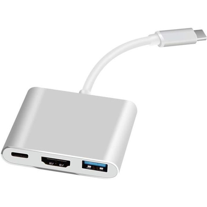 3-in-1 Usb-c-adapter – Usb 3.1-hub – Hdmi-anschluss – Ladegerät – Otg-funktion