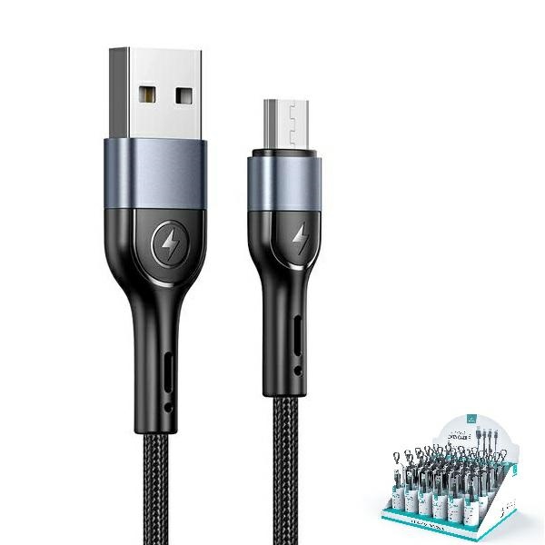 Usams Geflochtenes Kabel U55 2a Micro-usb 1 Stück Für Set U55 Schwarz/schwarz 1 M Sj450zj01 (us-sj450) Sj450usbsg01