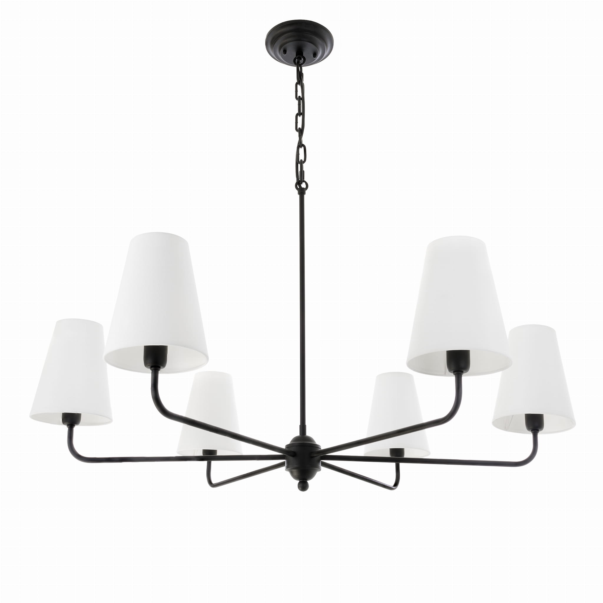 Classy Plus Kronleuchter Schwarz Weiss - Schmal
