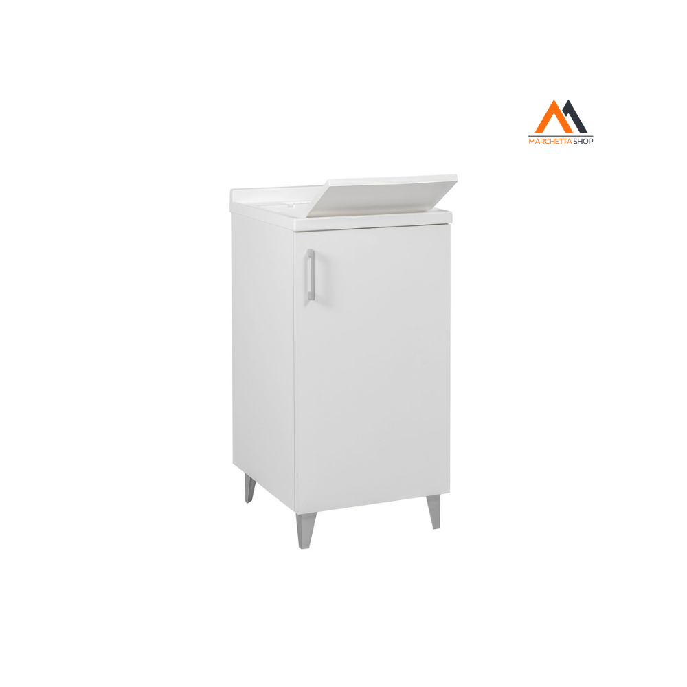 Mobile Lavatoio Anta Singola 'woody Top' Cm 45 X 50 X H.87