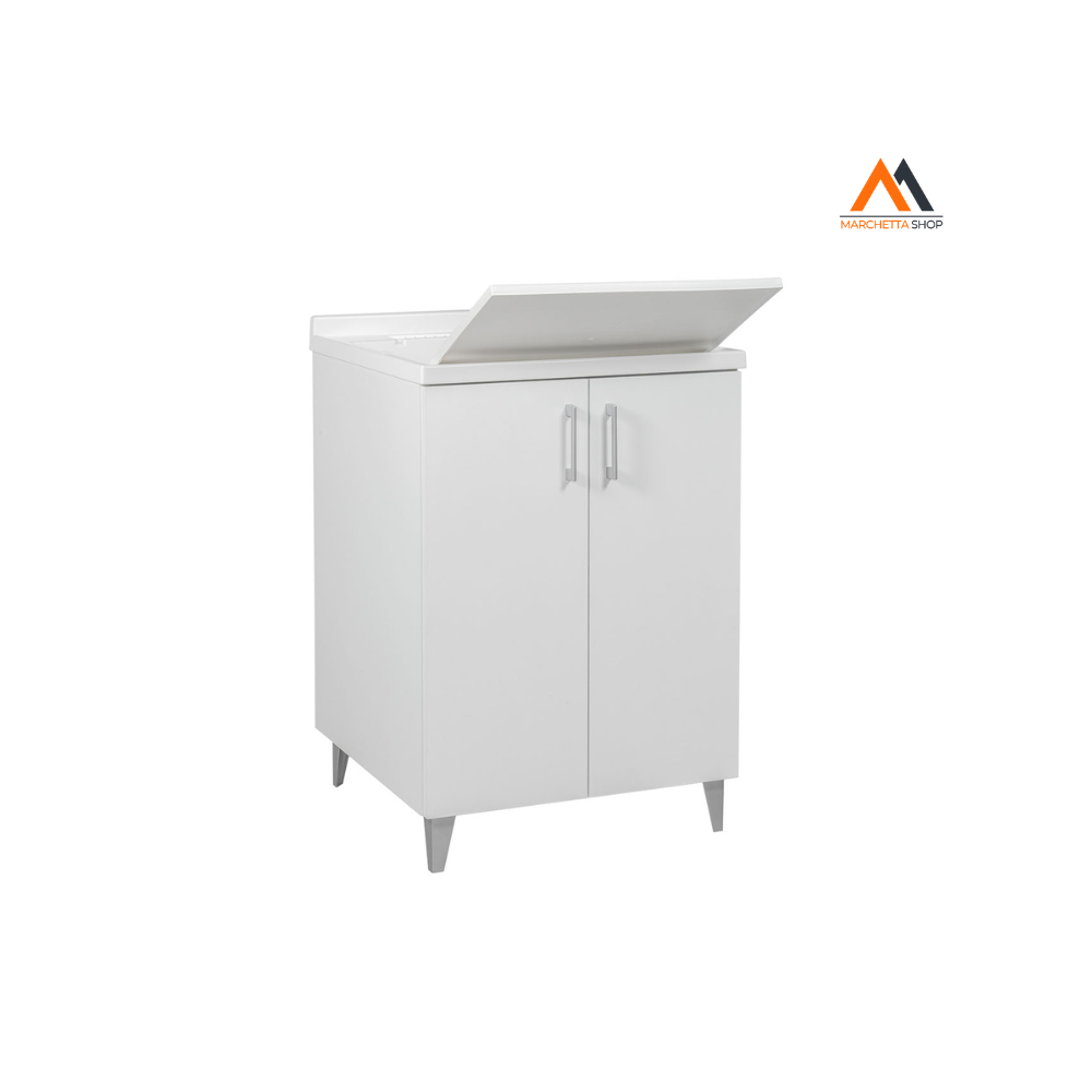 Mobile Lavatoio Doppia Anta 'woody Top' Cm 60 X 50 X H.87