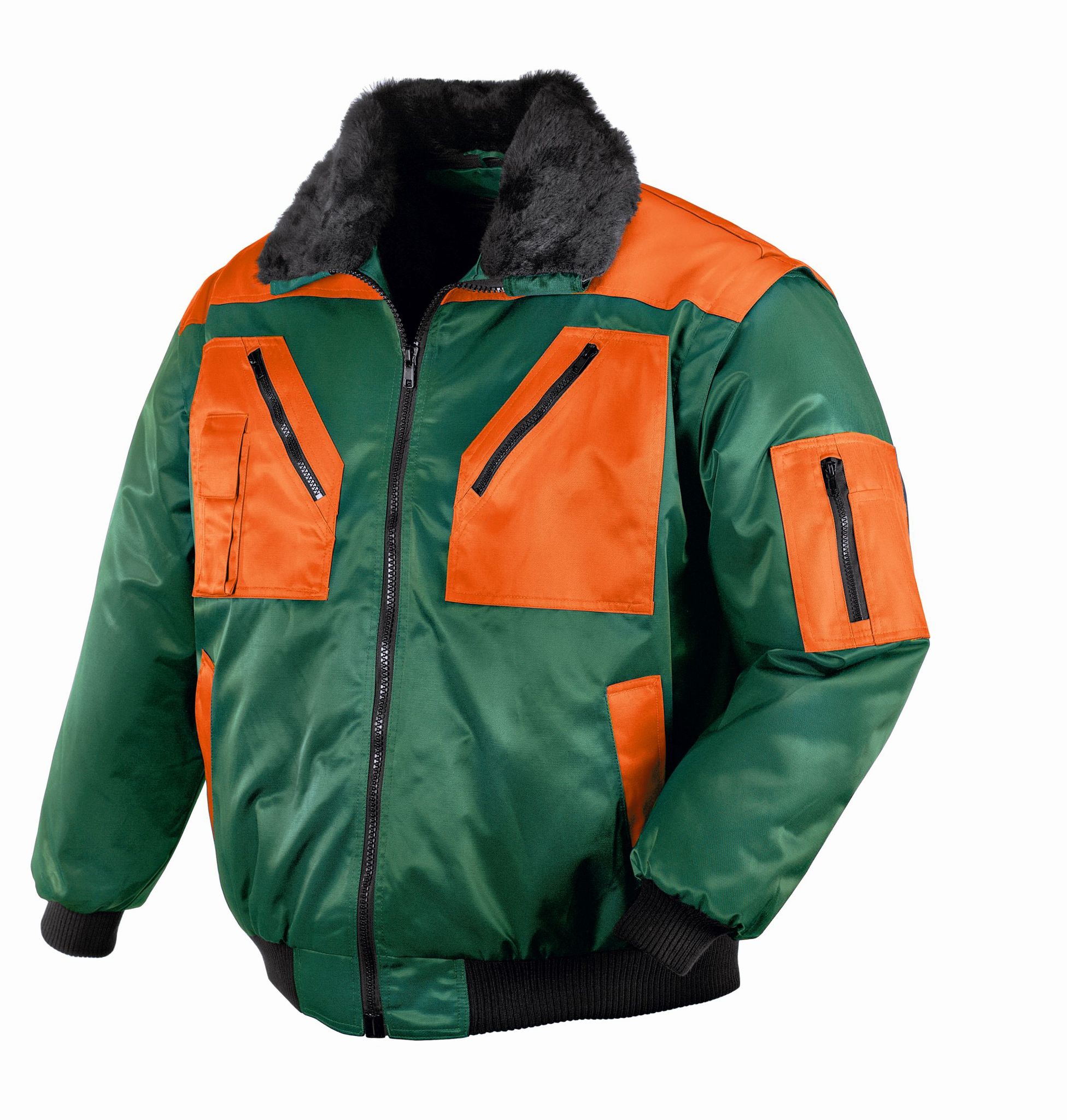 Pilotenjacke Oslo Texxor 4178 Grün/orange Gr.s