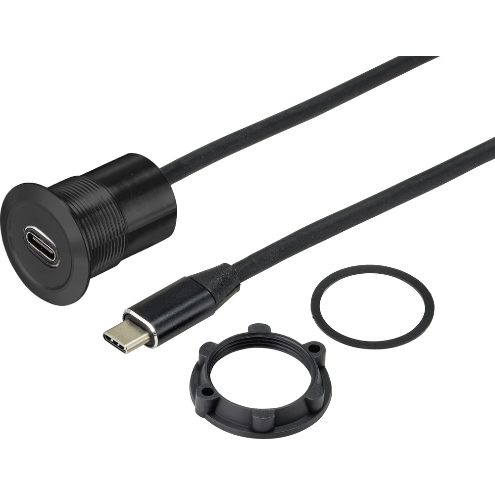 Tru Components Tc-9534348 Usb-einbaubuchse Buchse, Einbau Paneldicke: 1-10 Mm Inhalt: 1 St.