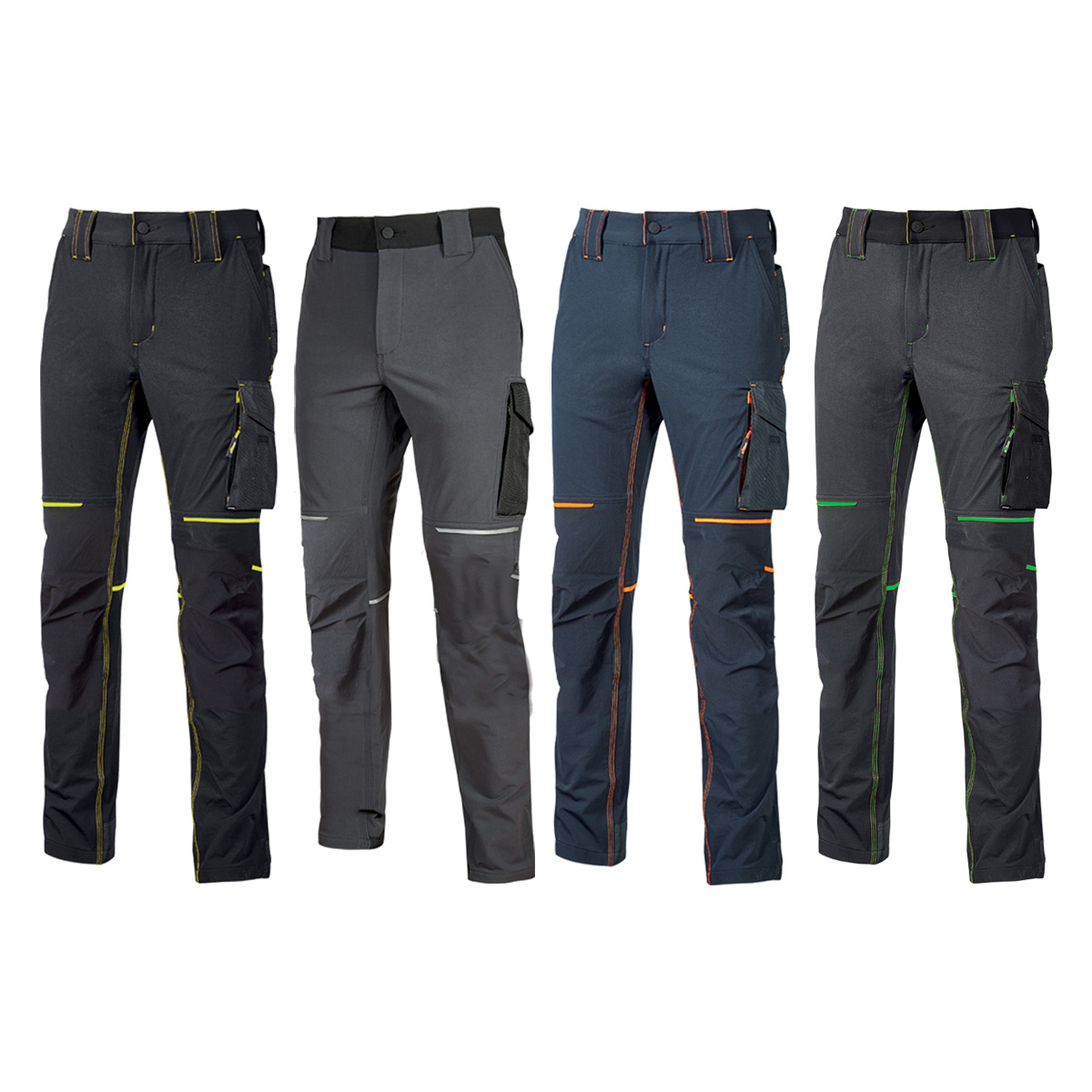 Pantaloni Da Lavoro U-power Worl U-4 Stretch Slim Fit-blu-xxl - Blau -