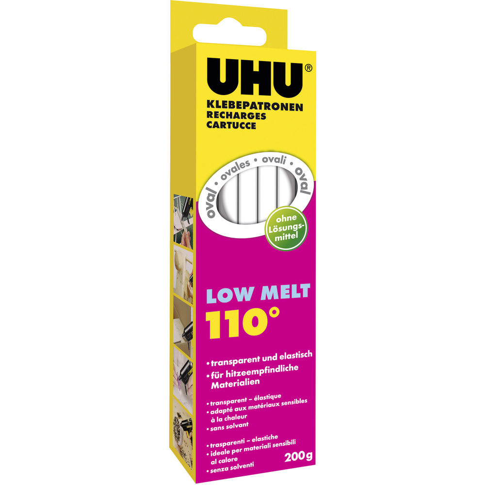 Uhu 48630 Heißklebesticks 170 Mm Transparent 200 G 10 St.