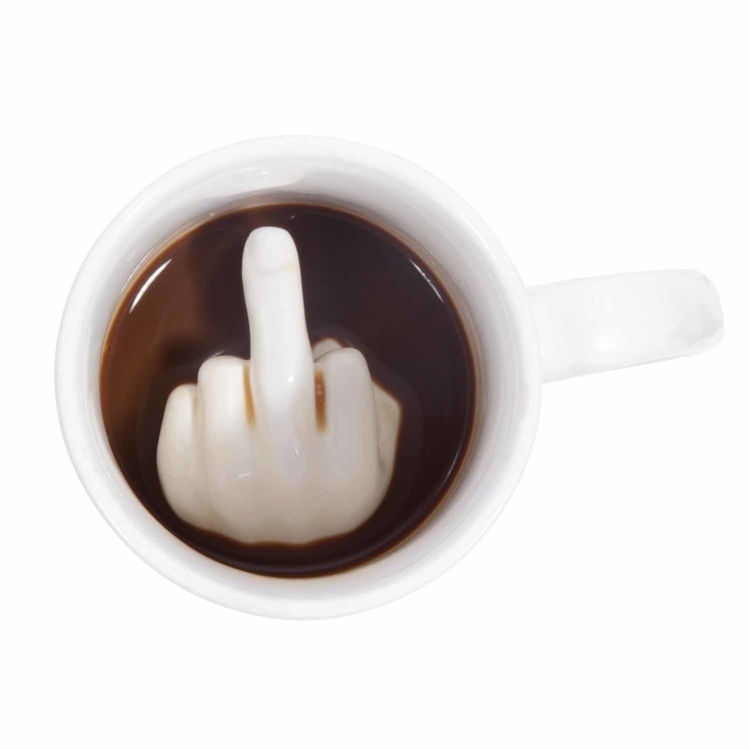 Witzige Tasse Mit Versteckter Botschaft, Humorvolles Geschenk „up Yours Prank“ 300 Ml