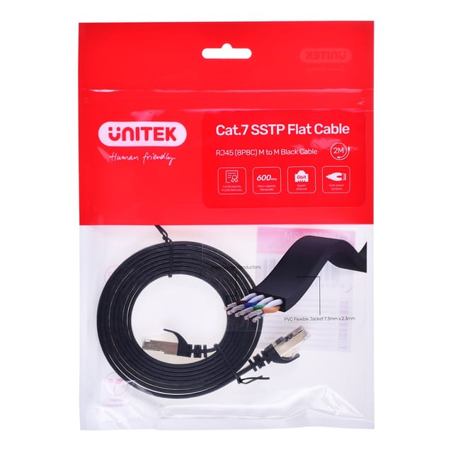 Unitek-kabel Rj-45, 2 M, C1897bk-2m