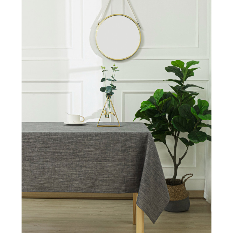 Univers Decor - Tischdecke Fleckabweisend Einfarbig Anthrazit Rechteckig 145 X 240 Cm - Gris