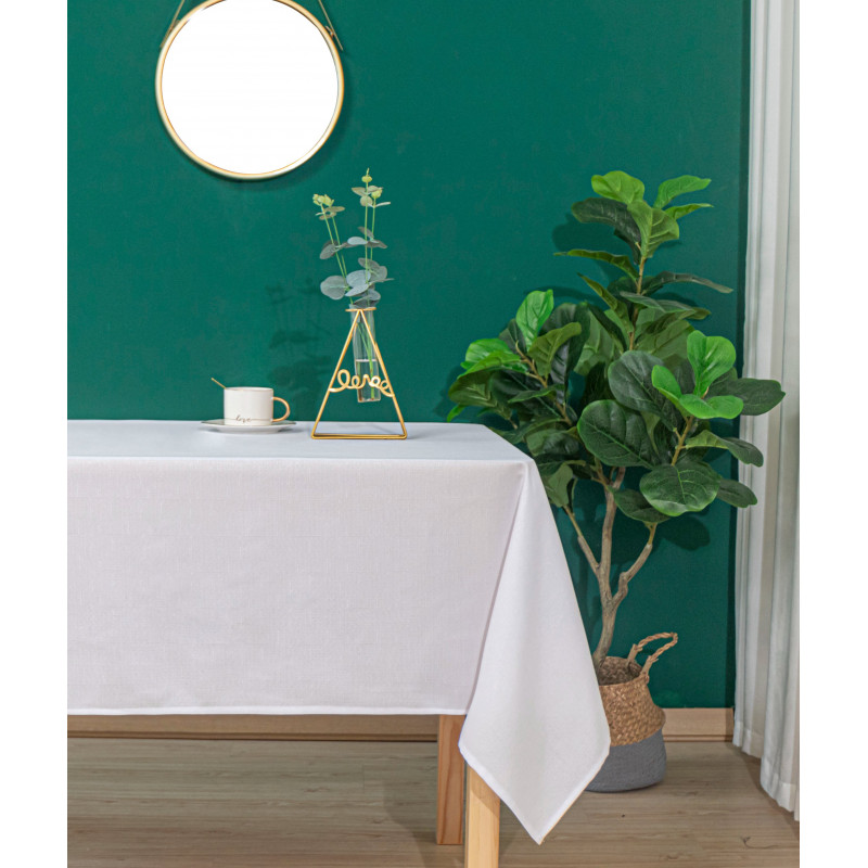 Tischdecke Fleckenabweisend Rechteckig Weiß - Blanc
