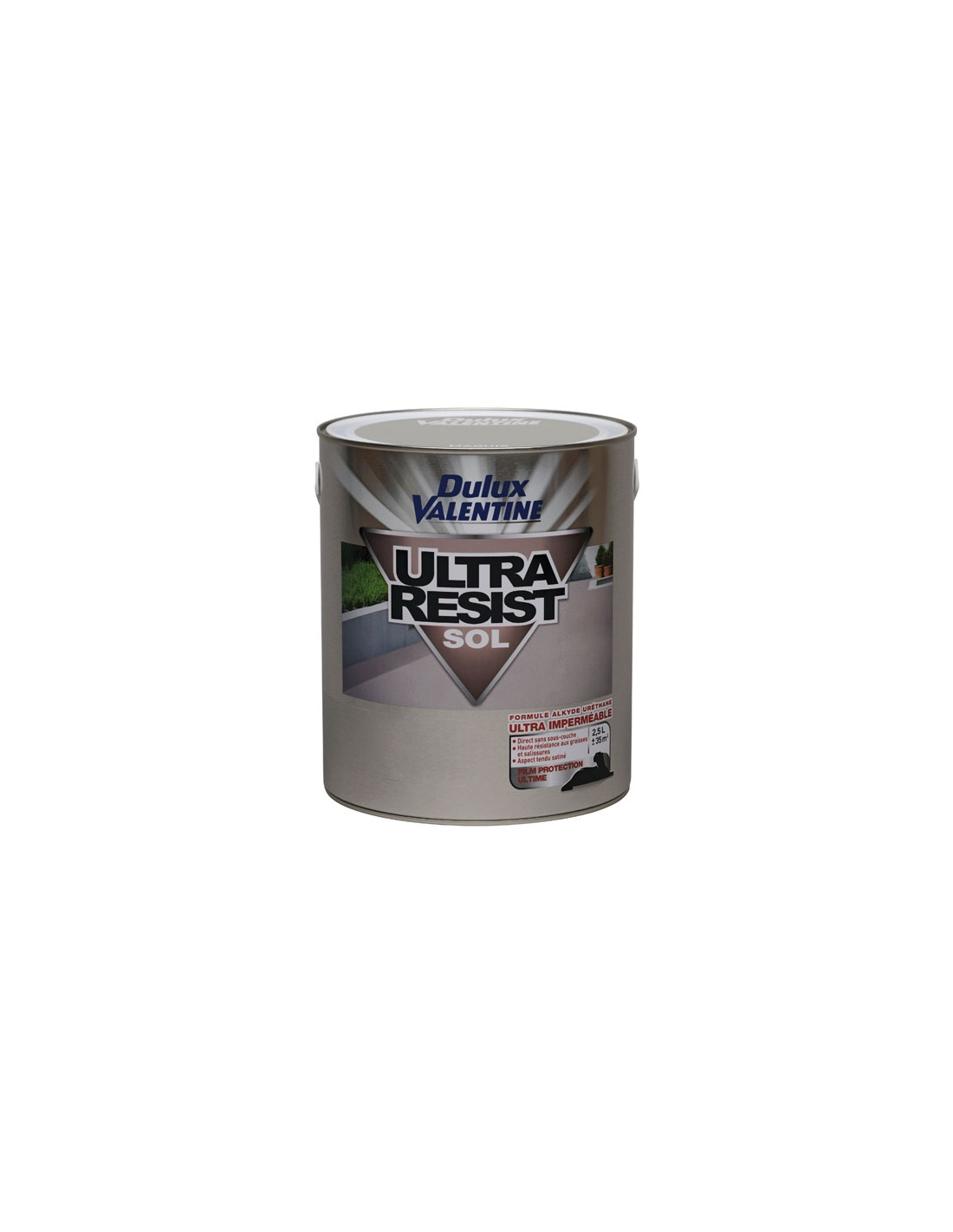 Val.sols Ultra Résist.2.5l Rge Carrelage - Dulux Valentine