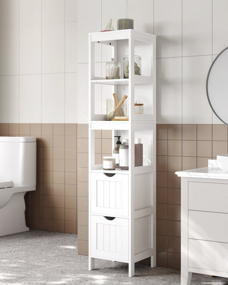 Schmale Weiße Badezimmerablage Bild 5