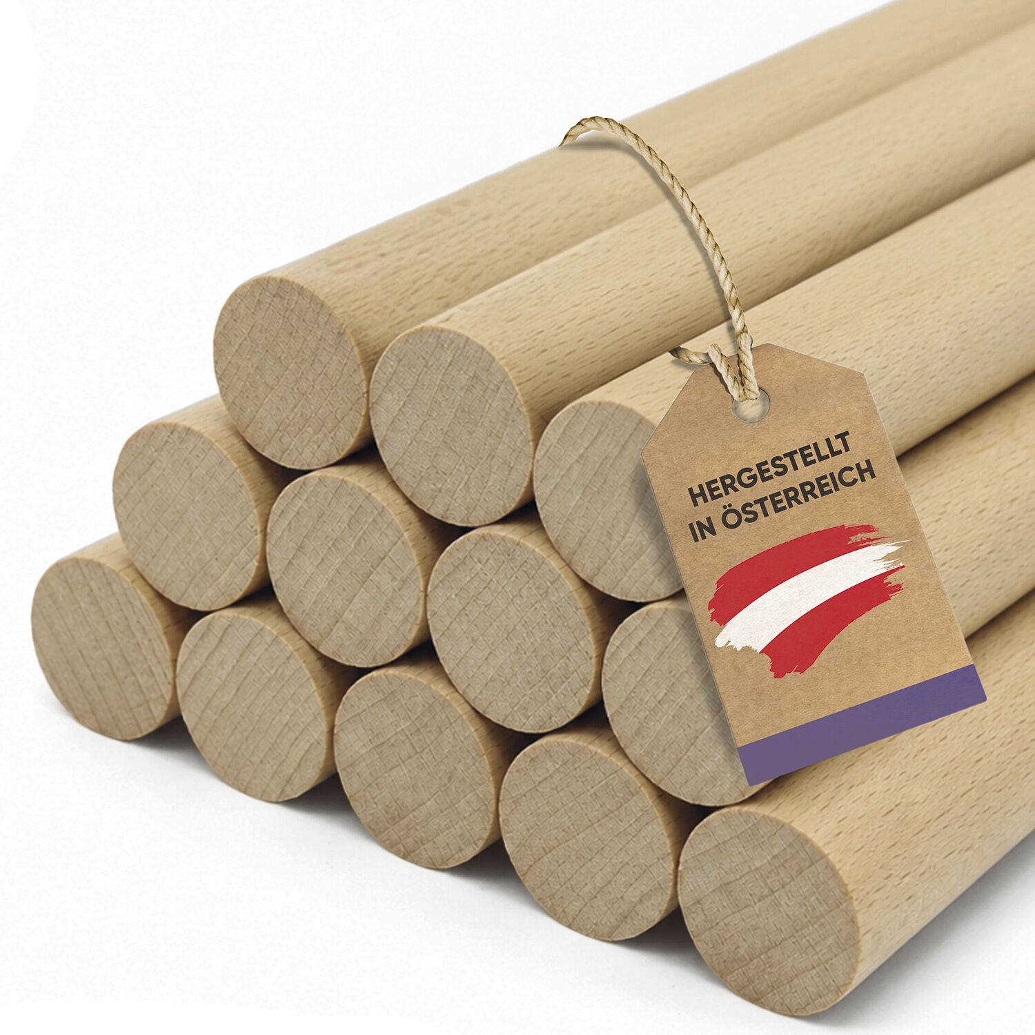 Vasalat Holzstäbe Zum Basteln Set - Holzstab 100cm X 6mm Ideal Für Diy-projekte, Rundstab Buche Unlackiert, Glatt - 12 Stück