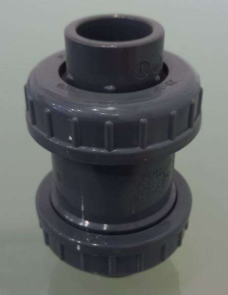 Sonderangebot Pvc U Kunststoff Rückschlagklappe Mit Verschraubungen Dn20 (25mm Zum Einkleben) 102051