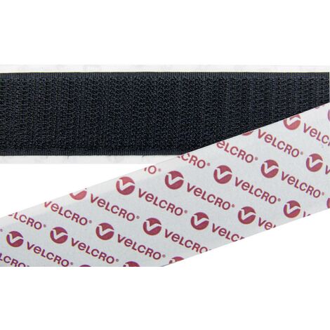 Velcro - E088025330f1825 Klettband Zum Aufkleben Haftteil (l X B) 25000 Mm X 25 Mm Schwarz 25 M