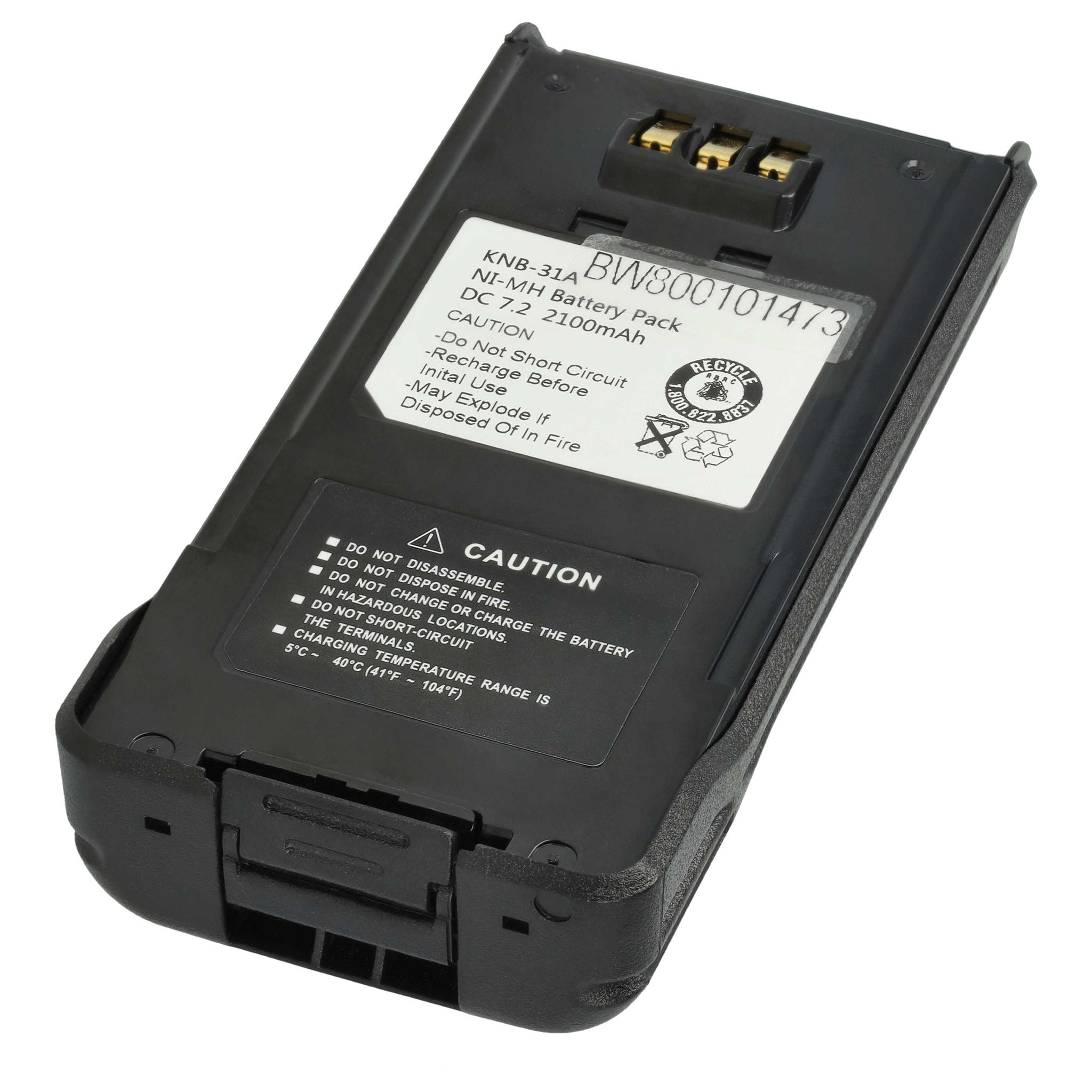 Vhbw - Akku Kompatibel Mit Kenwood Tk-5410, Tk-5310k Funkgerät, Walkie Talkie (2100 Mah, 7,2 V, Nimh)