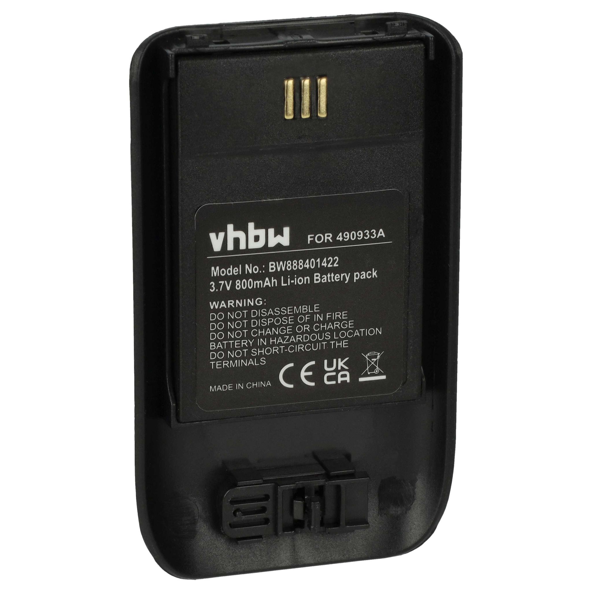 Vhbw Akku Kompatibel Mit Mitel 5614 Schnurlos Festnetz Telefon (800 Mah, 3,7 V, Li-ion) Schwarz