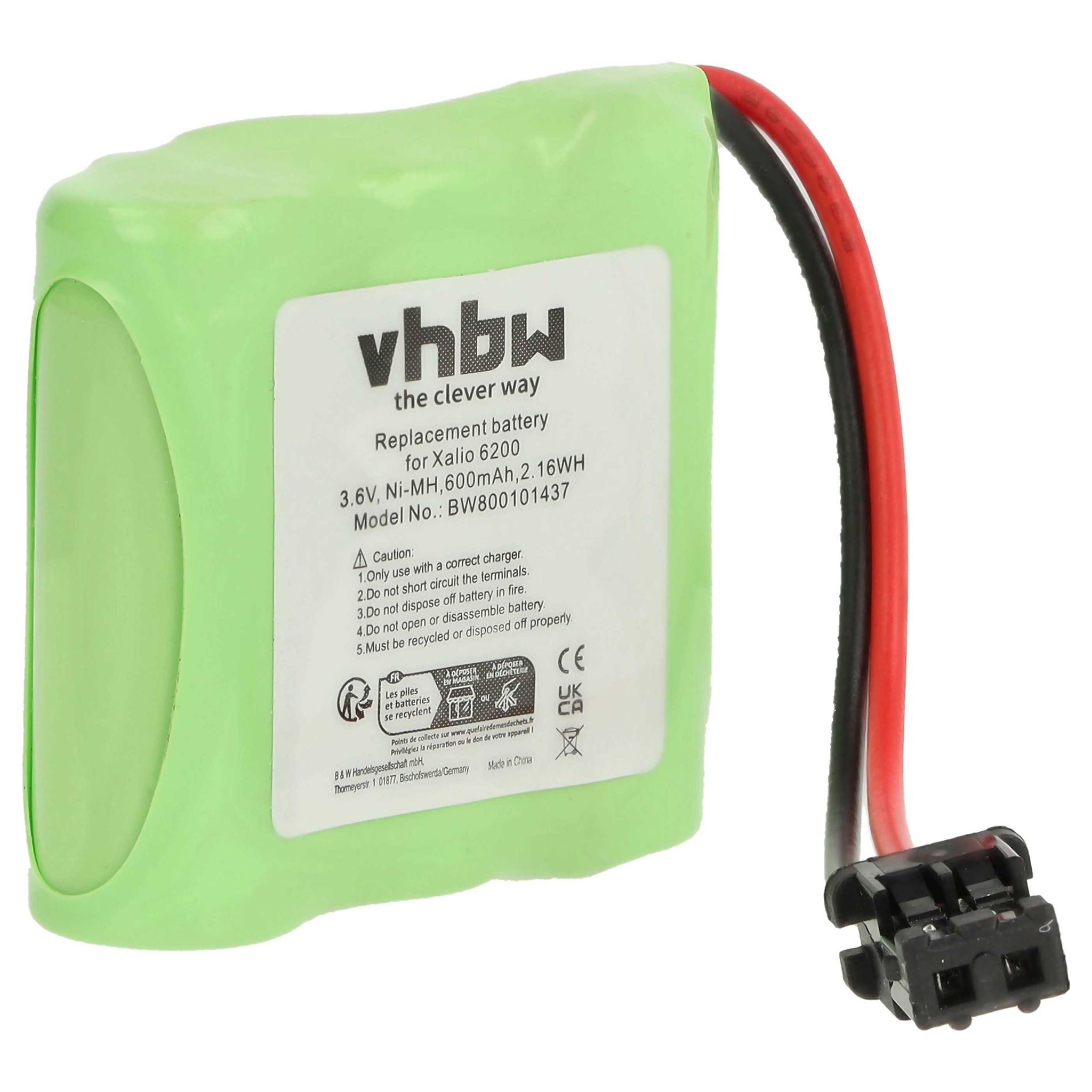 Vhbw - Akku Kompatibel Mit Uniden Xca4510, Xca4515, Xca555, Xca650, Xcai680, Xci607 Schnurlos Festnetz Telefon (600mah, 3,6v, Nimh)