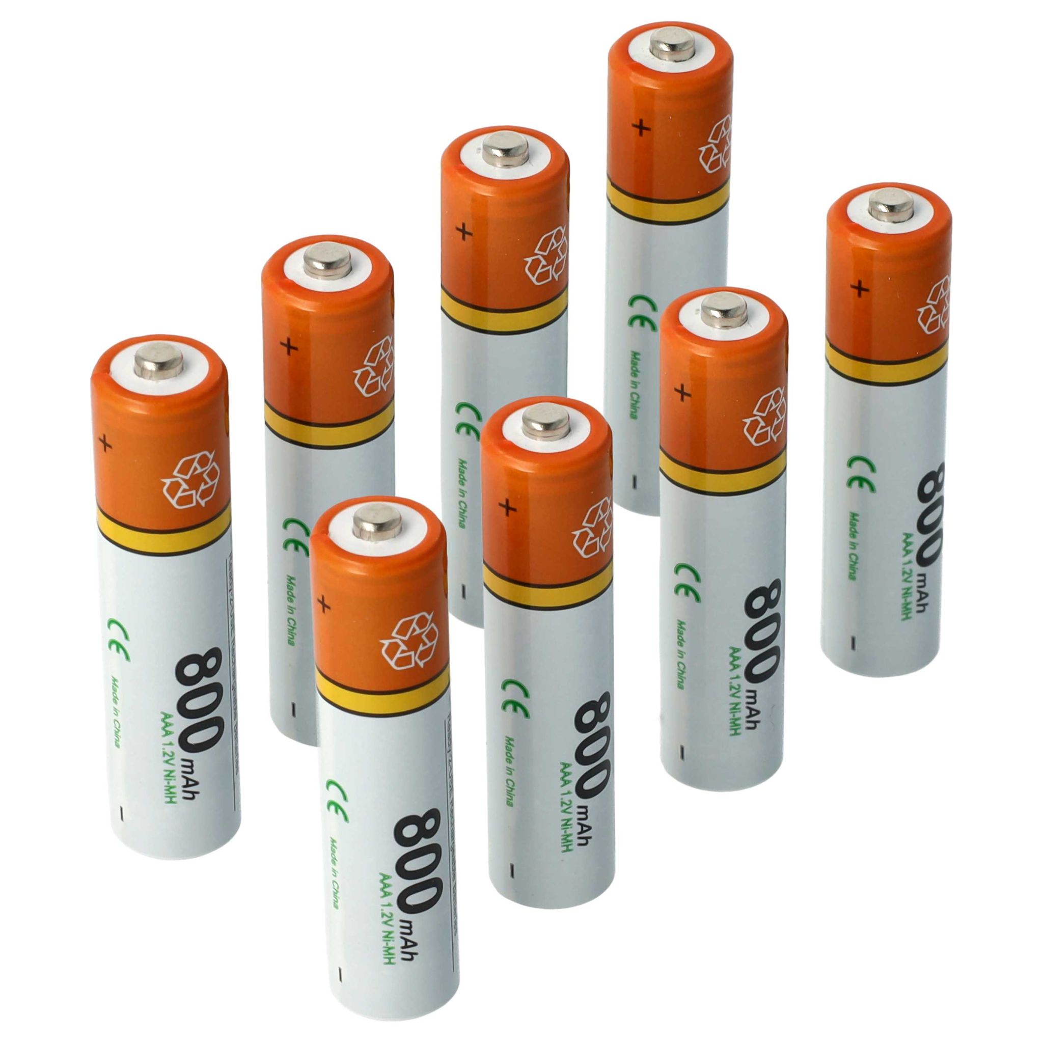 Vhbw 8x Aaa Micro Akku Kompatibel Mit Siemens Gigaset S850 S850a, S440, S150, S44, S79h, S445 Schnurlos Festnetz Telefon (800 Mah, 1,2 V, Nimh)