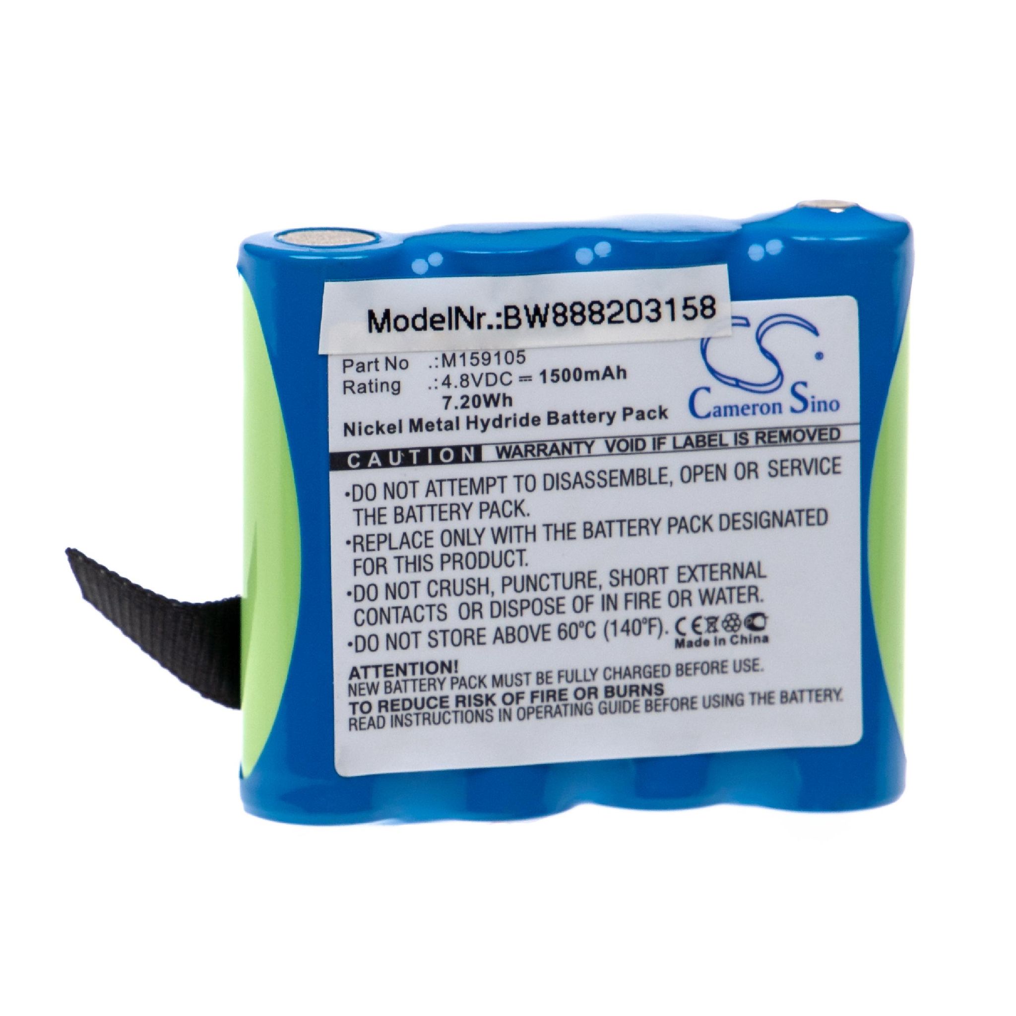 Vhbw - Akku Kompatibel Mit Edan Cs-01, H100, H100b, H100n Medizintechnik (1500mah, 4,8v, Nimh)