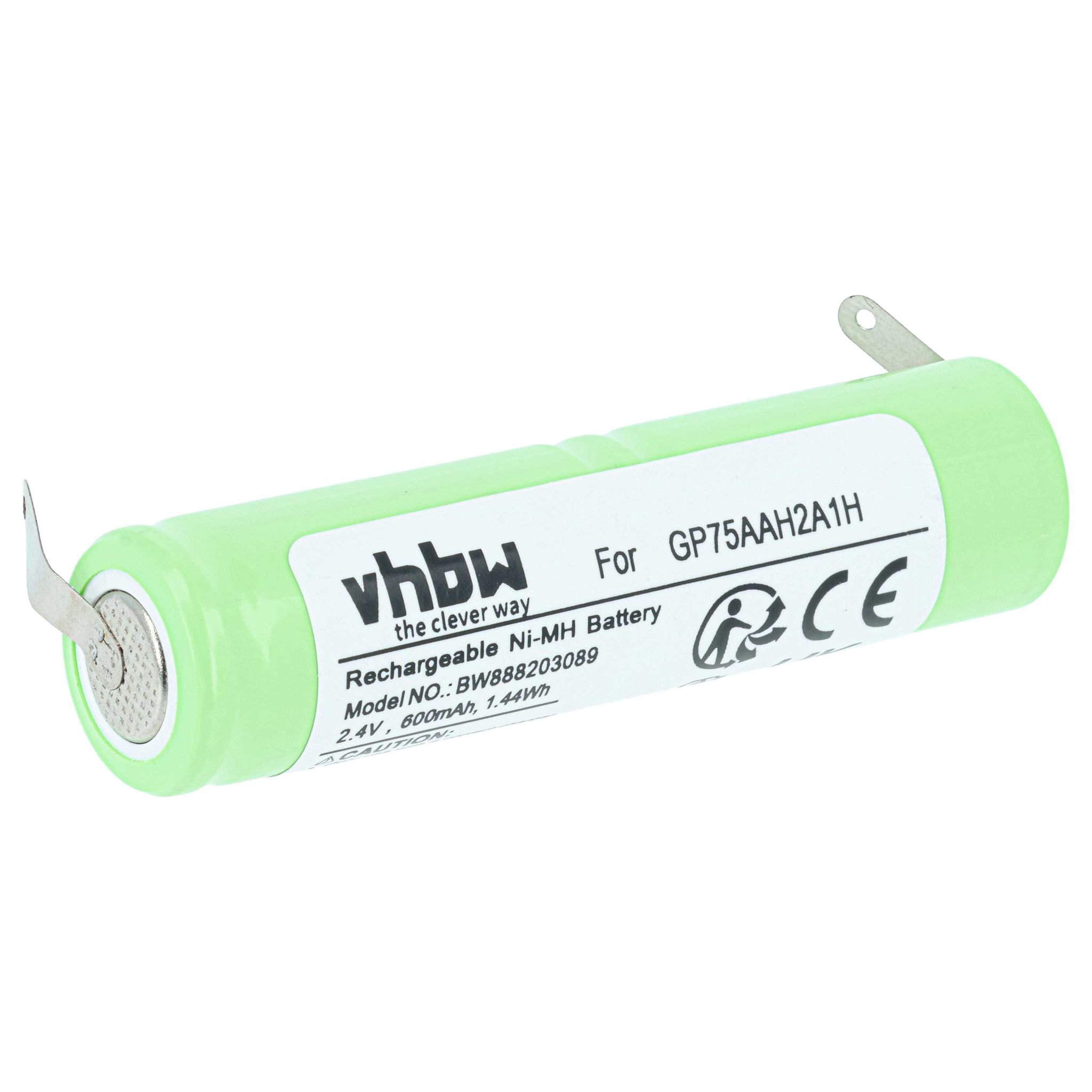 Vhbw - Akku Ersatz Für Omron Gp75aah2a1h Für Elektrische Zahnbürste (600mah, 2,4v, Nimh)