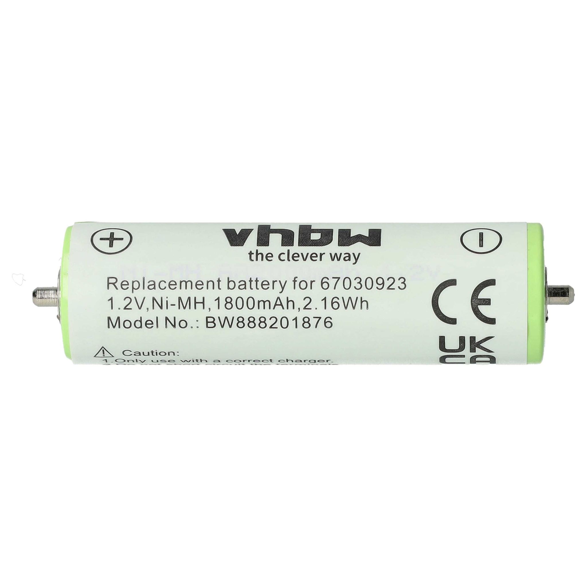 Vhbw - Akku Kompatibel Mit Panasonic Er 203, Er 204 Rasierer Haarschneider (1800mah, 1,2v, Nimh)