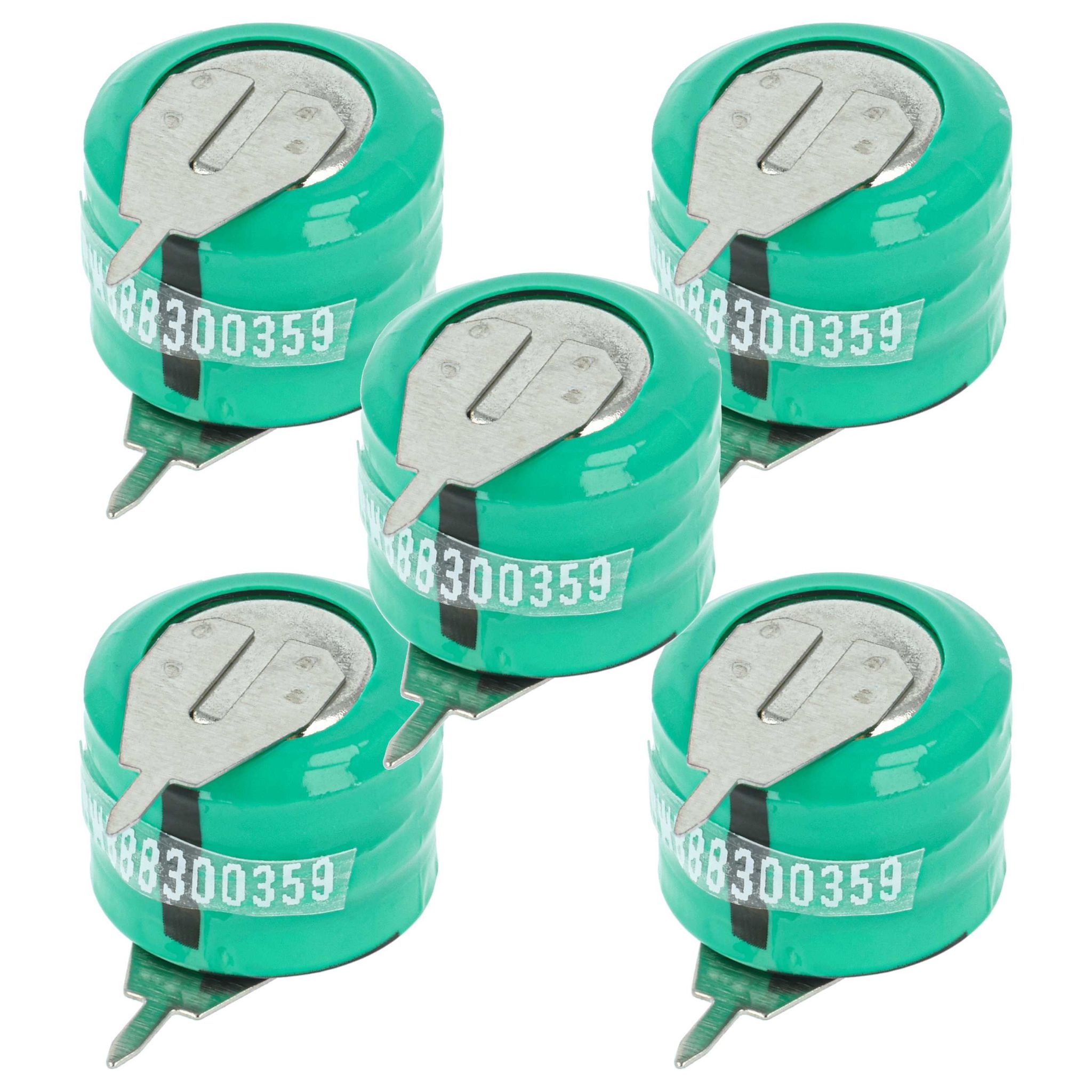 Vhbw - 5x Akku Ersatz Für 3/v15h Für Modellbau (20mah, 3,6v, Nimh), Mit 2 Pin Stecklötfahne