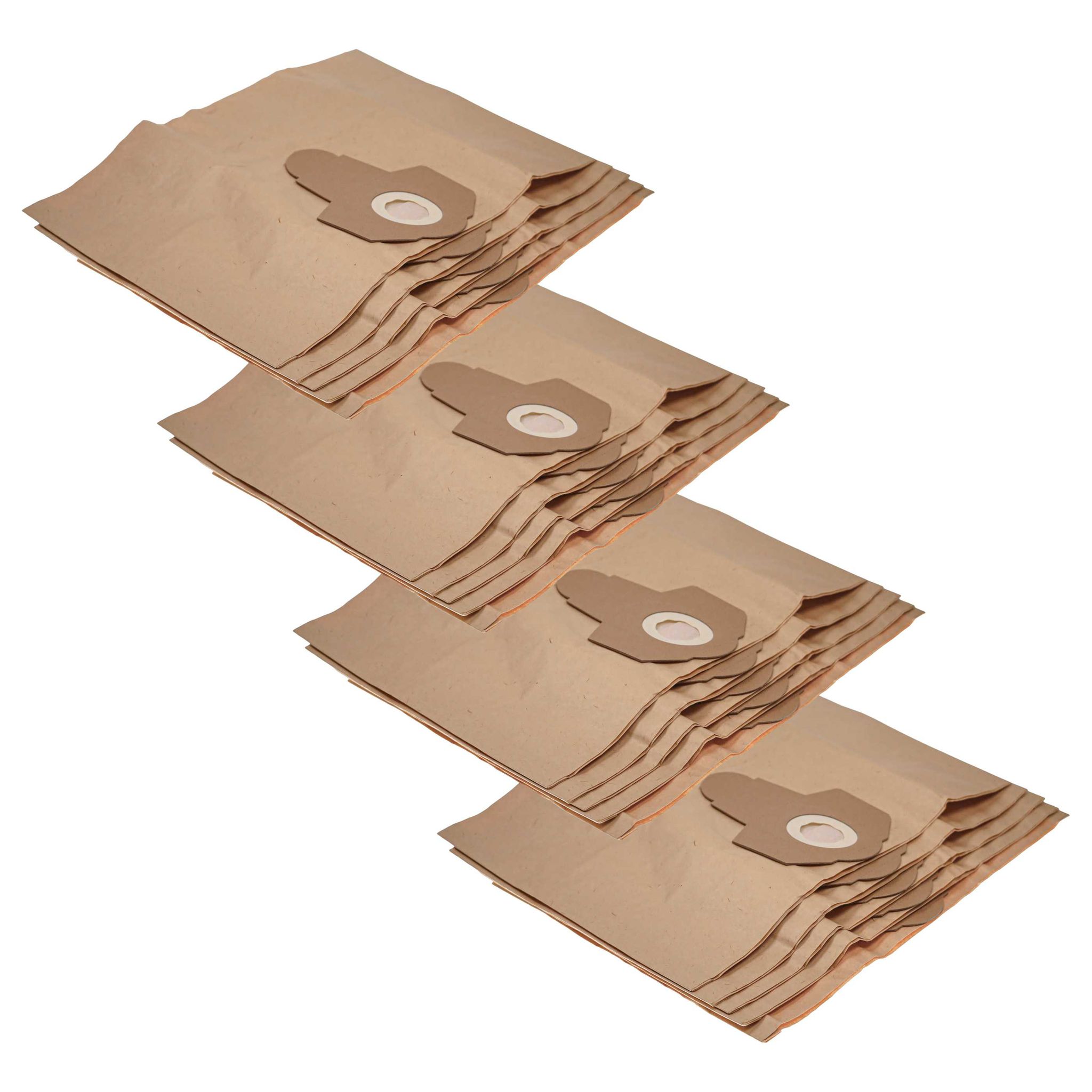 20x Staubsaugerbeutel Kompatibel Mit Einhell Ypl 1400, Ypl 1250, Vm1220s, Nts 1500 Staubsauger - Papier, 47,5cm X 30cm Braun - Vhbw