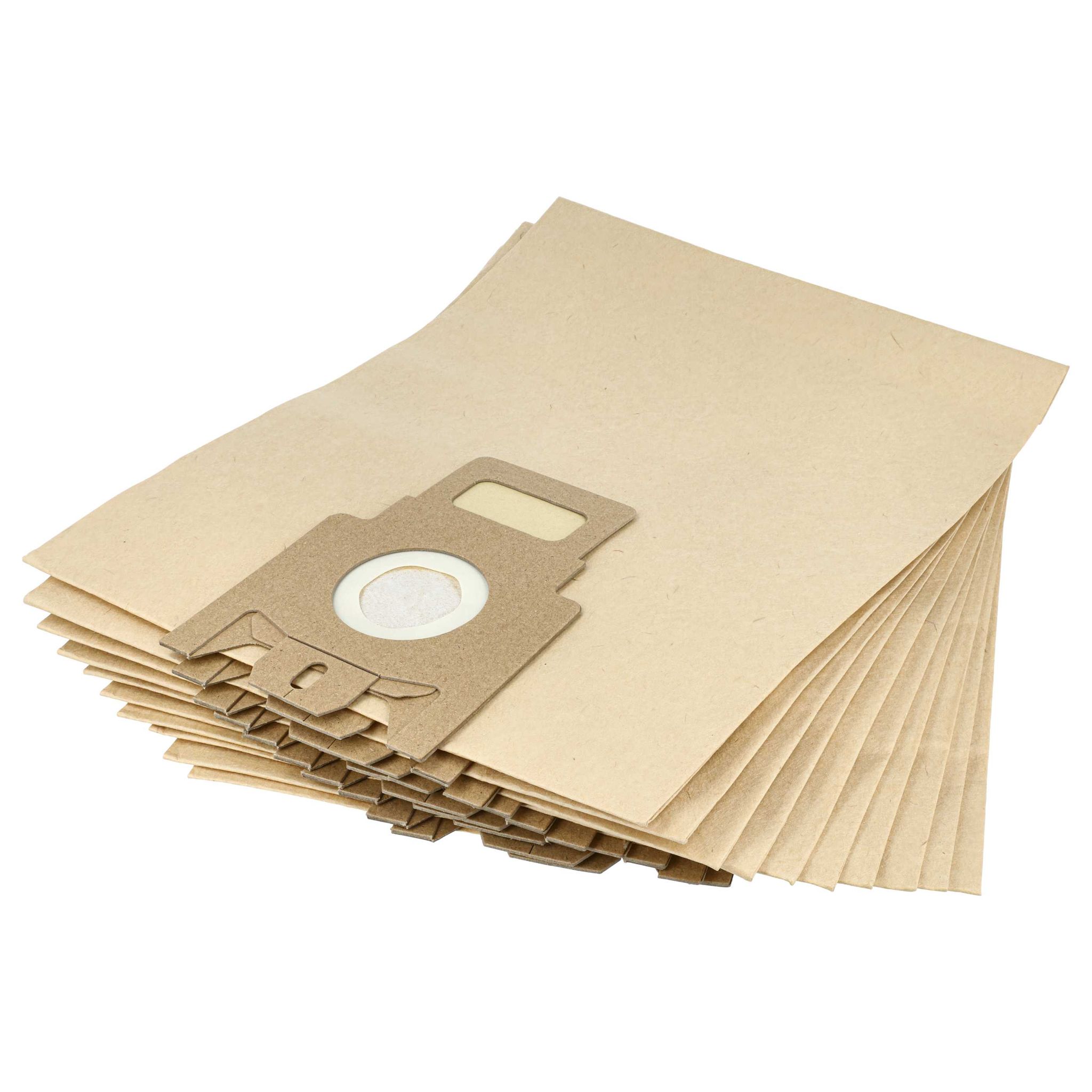 10x Staubsaugerbeutel Kompatibel Mit Miele S 227 - 240i, 269 - 282i Staubsauger - Papier, Typ H, 27cm X 21,5cm, Sandfarben - Vhbw