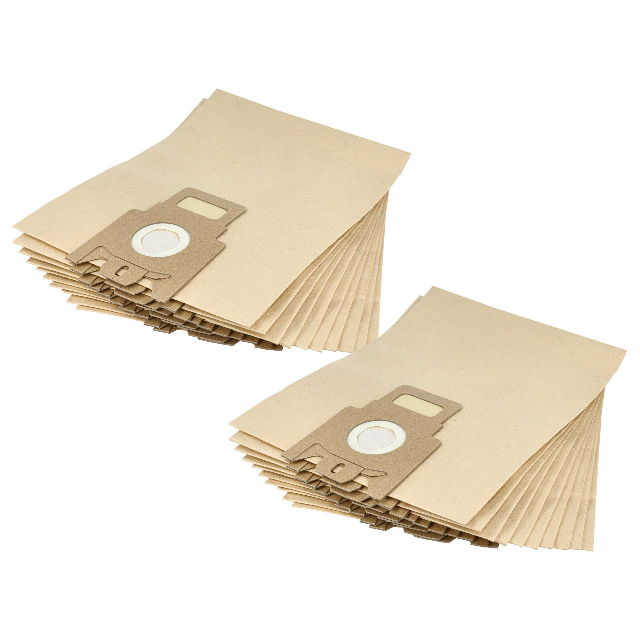 Vhbw 20x Staubbeutel Kompatibel Mit Miele Clean Control Clean Team, Comfort Staubsauger - Typ H 27cm X 21,5cm Sandfarben