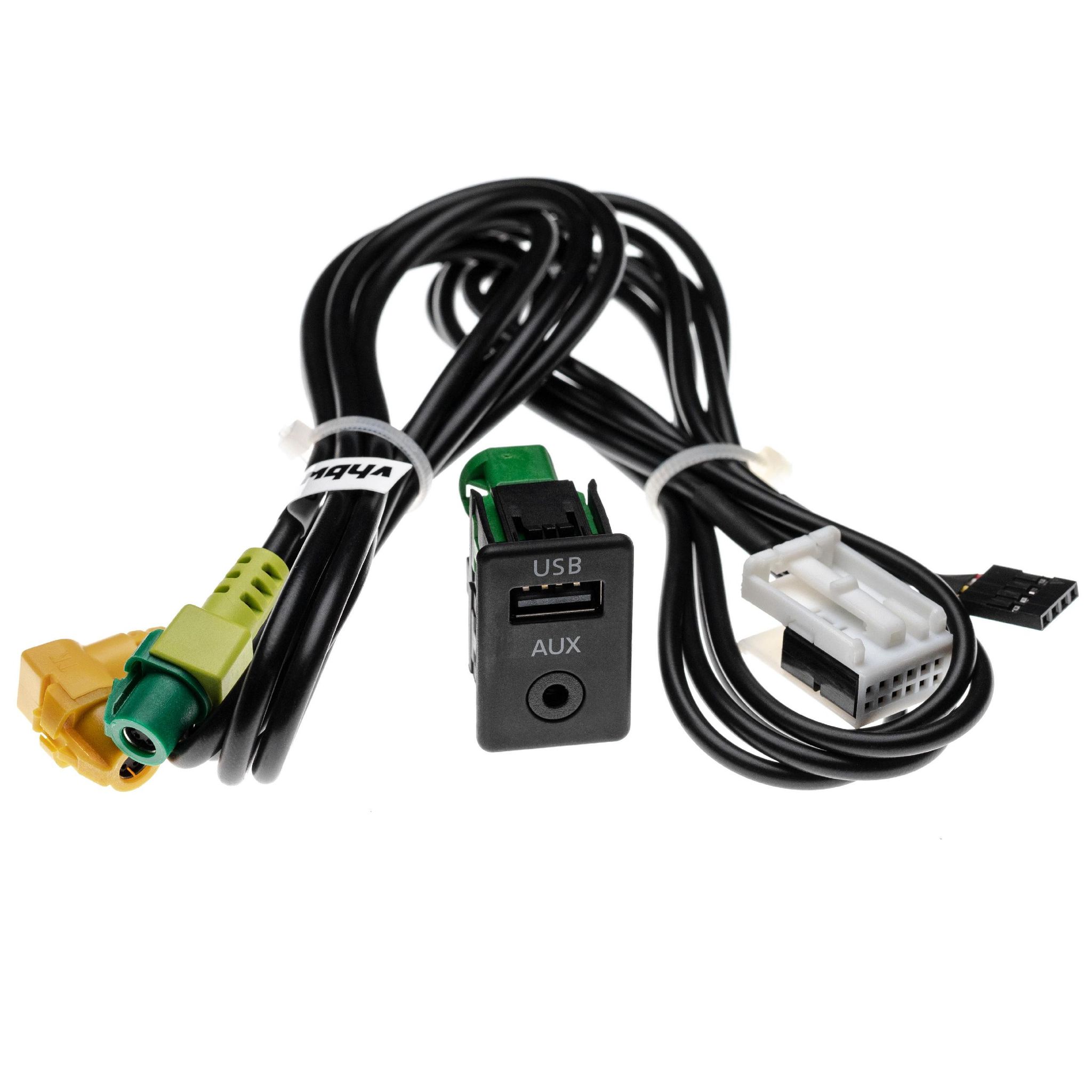 Vhbw - Aux Usb Audio Adapter Kabel Kfz Radio (100 Cm) Kompatibel Mit Vw Caddy (typ 2k) 2003 - 2010, Caddy Kombi 2010+ Auto, Autoradio