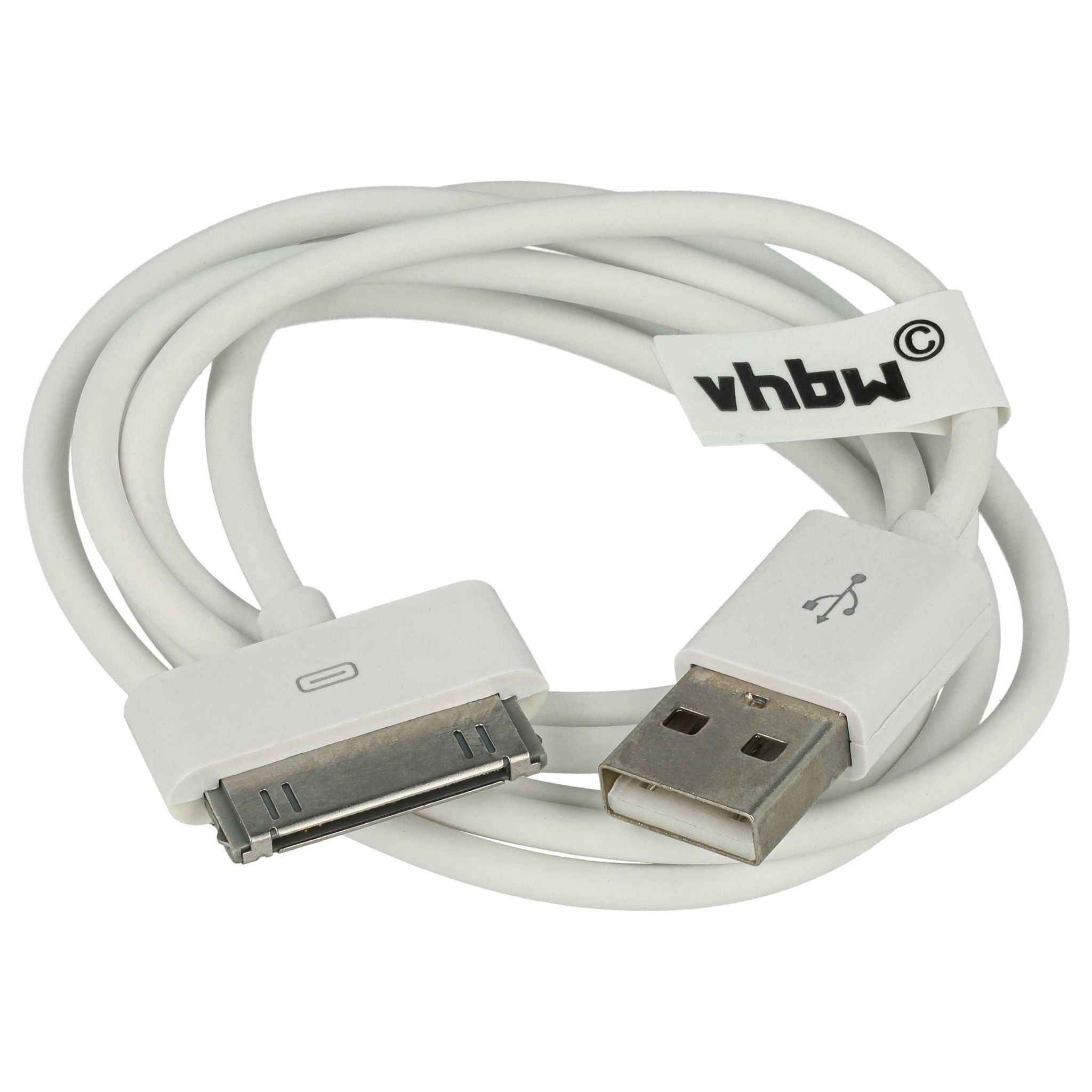 Vhbw Usb Datenkabel Kompatibel Mit Apple Ipod 5.5 Gen. (video) A1136 - 30gb, 4 Gen. - A1059 Mp3 Player Weiß, 80 Cm